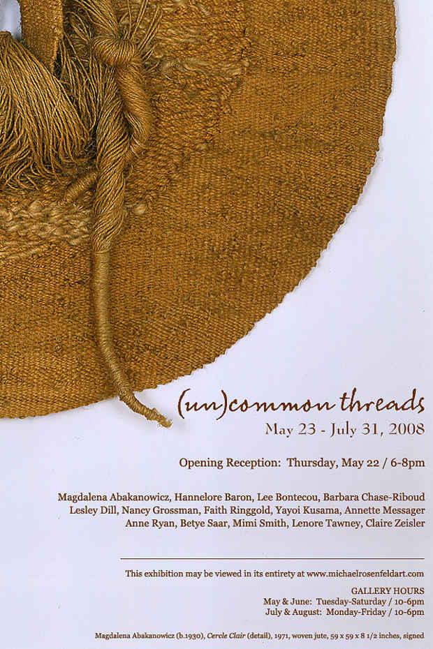 poster for "[un]common threads" Exhibition