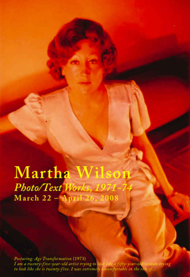 poster for Martha Wilson "Phptp/Text Works 1971-1974"