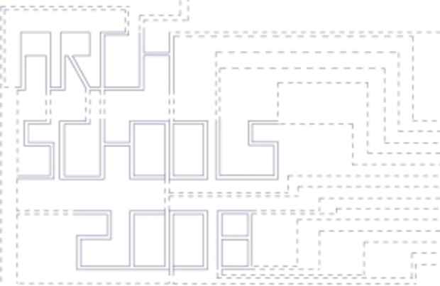 poster for "ARCH SCHOOLS 2008" Exhibition