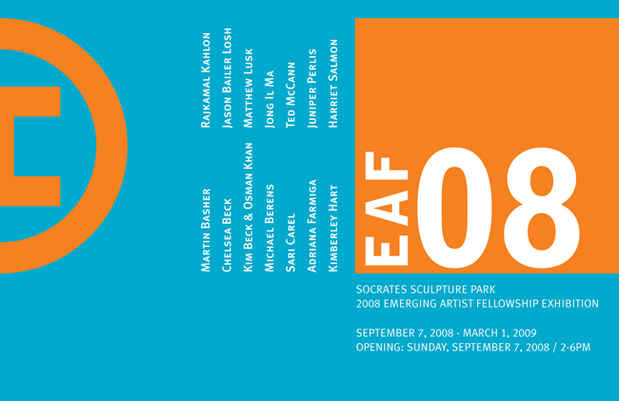 poster for "EAF08: 2008 Emerging Artist Fellowship" Exhibition