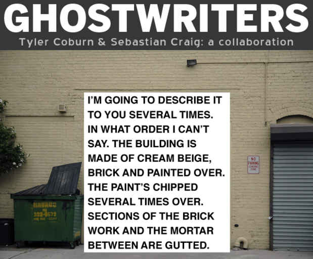 poster for Tyler Coburn and Sebastian Craig "Ghostwriters"