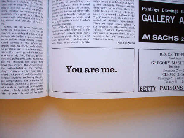 poster for Peter Coffin "You Are Me"