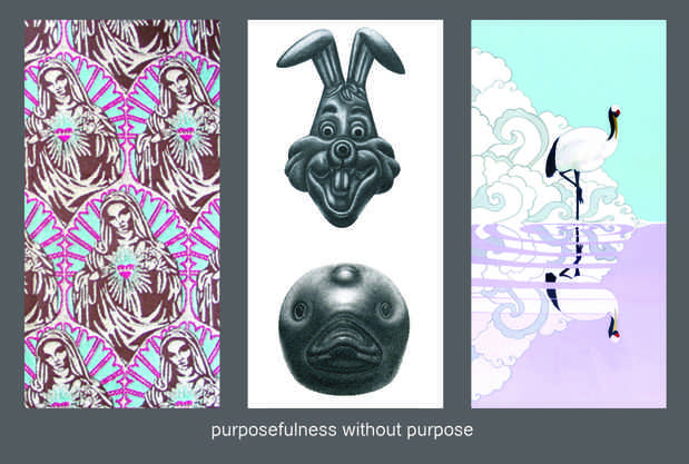 poster for "Purposefulness Without Purpose” Exhibition