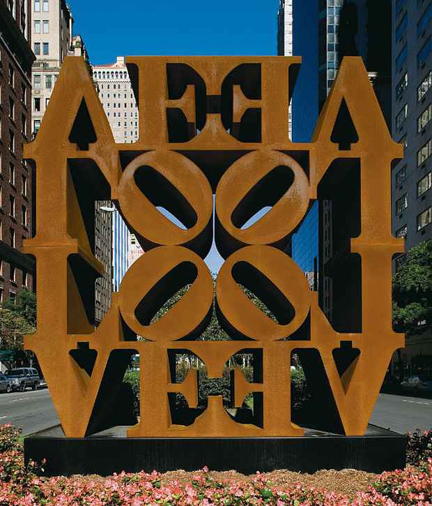 poster for Robert Indiana "Love Wall"
