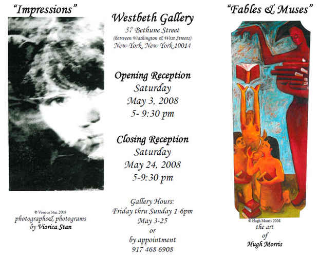 poster for "Impressions" and “Fables and Muses” Exhibition