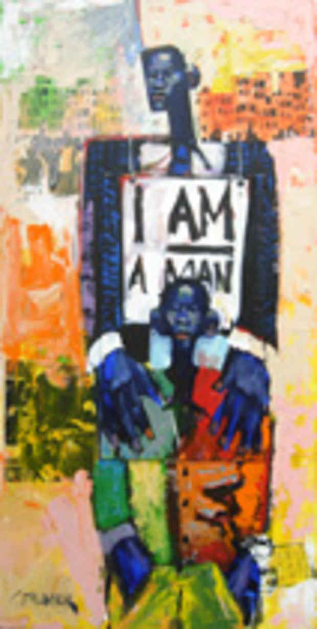 poster for "I Am a Man: Revisited" Exhibition
