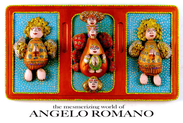 poster for Angelo Romano "Angels Over Broadway" Exhibition
