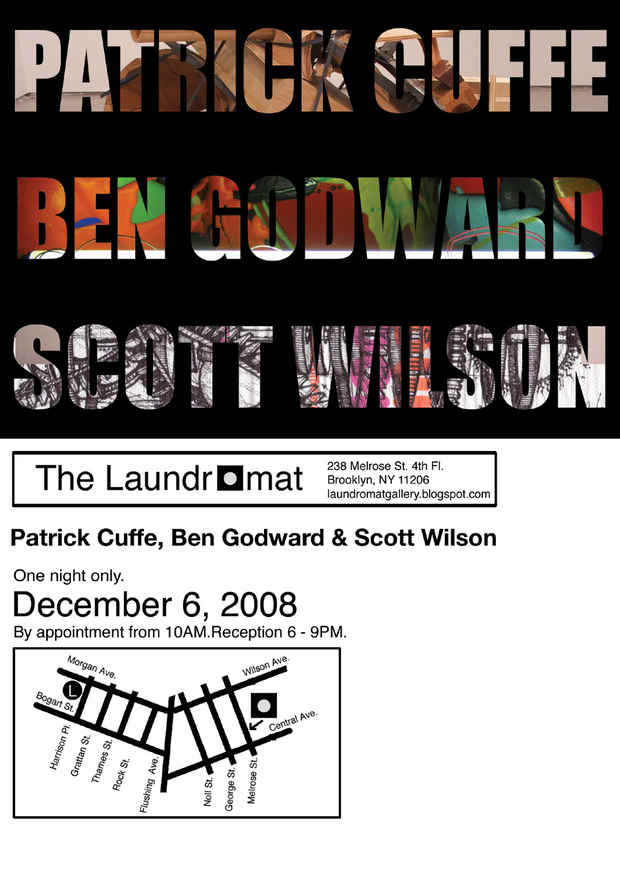 poster for Patrick Cuffe, Ben Godward, and Scott Wilson Exhibition