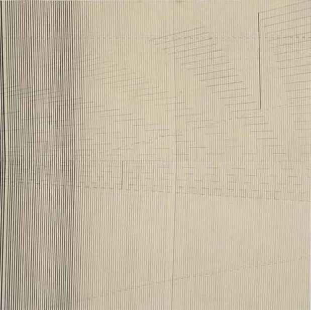 poster for Nasreen Mohamedi "The Grid, Unplugged: Important Drawings from the 1970s"
