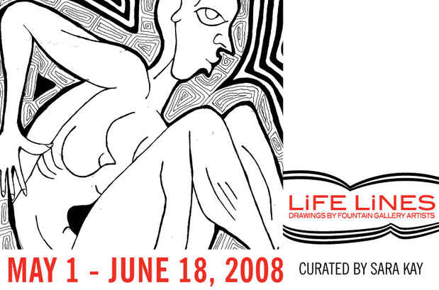 poster for "Life Lines: Drawings by Fountain Gallery Artists" Exhibtion