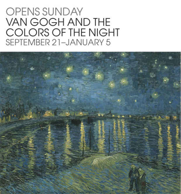 poster for "Van Gogh and the Colors of the Night" Exhibition