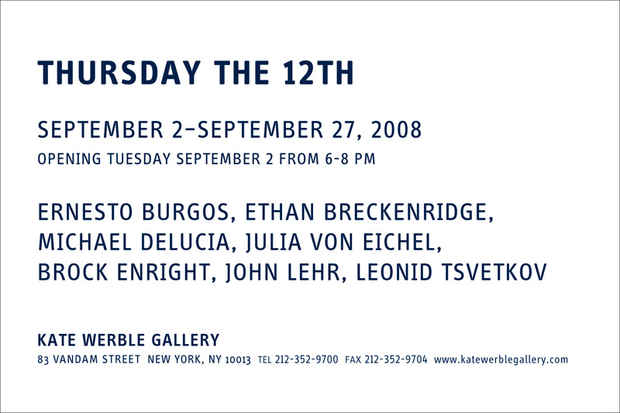 poster for "Thursday the 12th" Exhibition