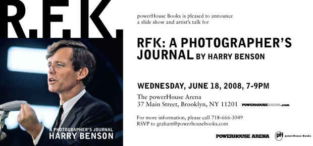 poster for "RFK, A Photographer’s Journal" Event