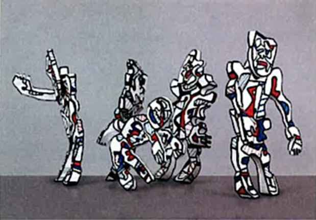 poster for "Jean Dubuffet: Monumental Sculpture from the Hourloupe Cycle" Exhibition