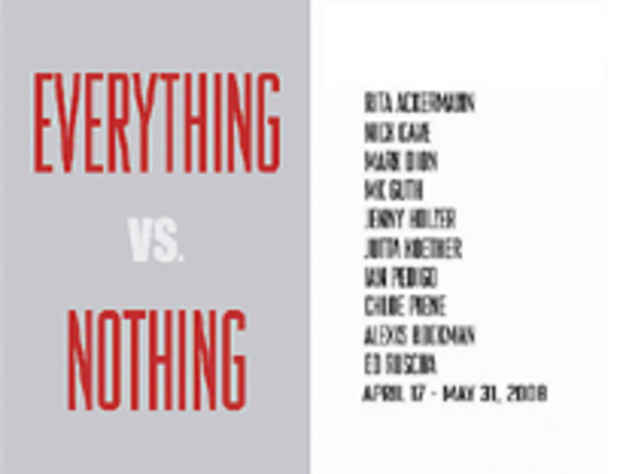 poster for "Everything vs. Nothing" Exhibition