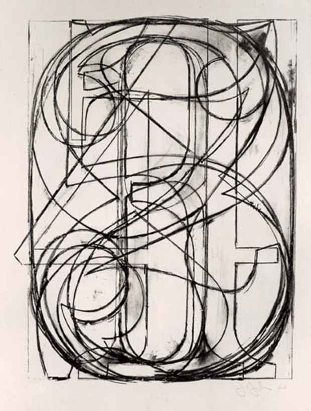 poster for "Jasper Johns Prints" Exhibition