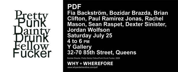 poster for "PDF" Exhibition