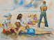 poster for "Long Island Beach Life 1946 As Observed by Hal Burrows" Exhibition 