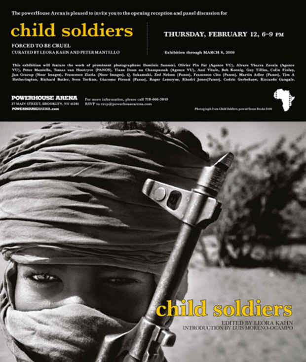 poster for "Child Soldiers:  Forced to be Cruel" Exhibition