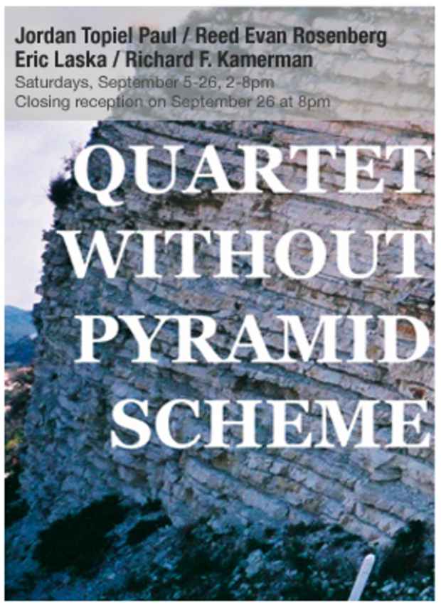 poster for "Quartet without Pyramid Scheme" Installation