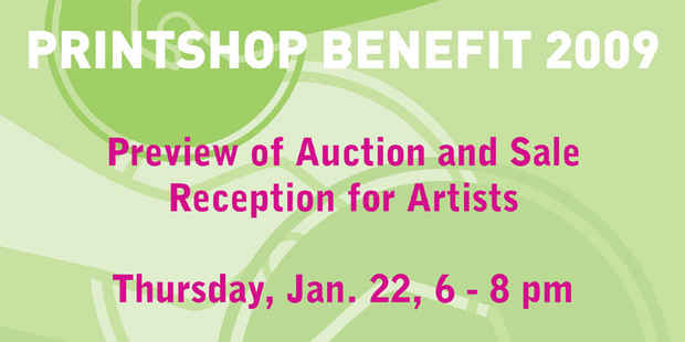 poster for Printshop Benefit 2009 Reception and Auction Preview