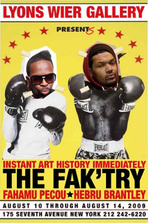 poster for "Instant Art History Immediately: The Fak'try (A 24hr Art Movement)" Exhibition