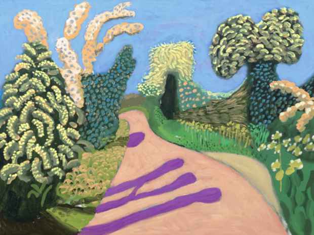 poster for "David Hockney: Paintings 2006-2009" Exhibition