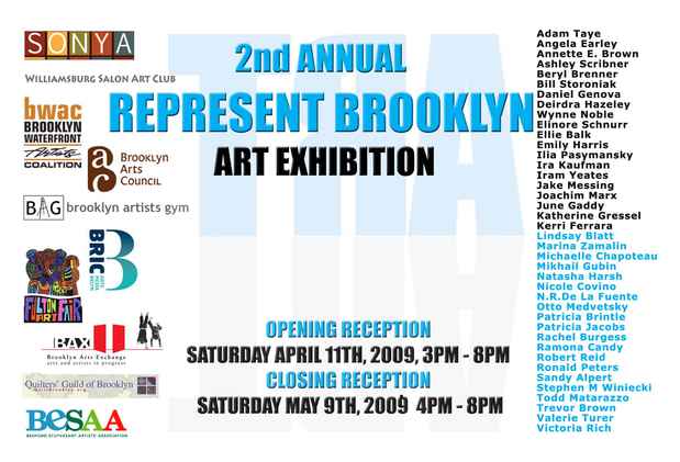 poster for 2nd Annual Represent Brooklyn Art Exhibition