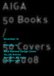 poster for "50 Books/50 Covers of 2008" Exhibtion