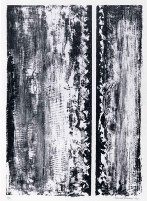 poster for Barnett Newman "Playing This Litho Instrument"