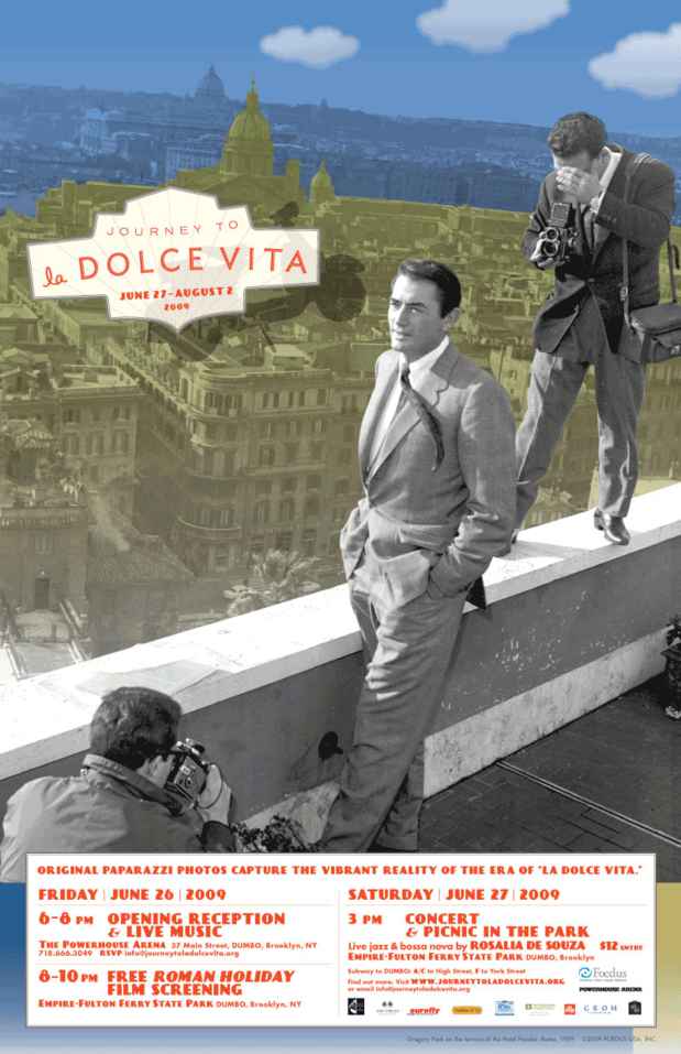 poster for "Journey to la Dolce Vita" Exhibition