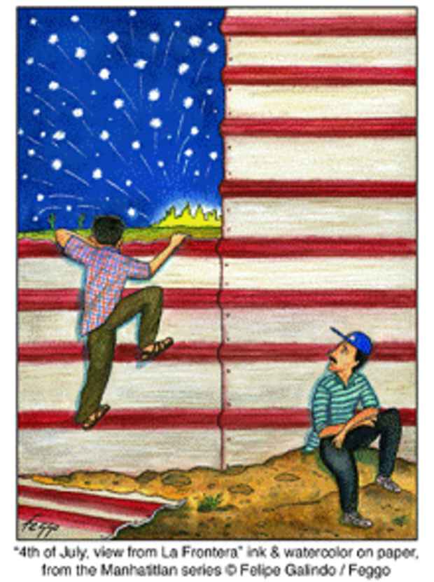 poster for "Painting the Americas – North and South of the Border" Exhibition