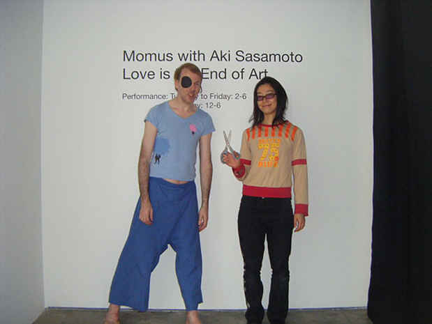 poster for Momus with Aki Sasamoto "Love is the End of Art"