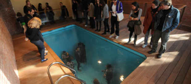 poster for Leandro Erlich "Swimming Pool"