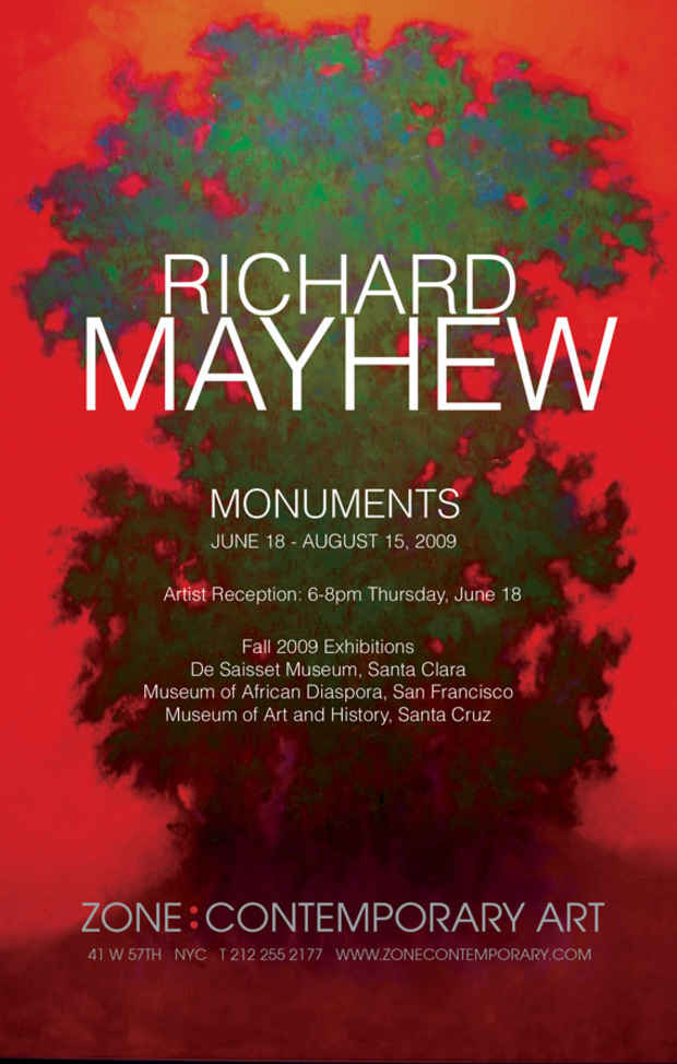 poster for Richard Mayhew "Monuments"