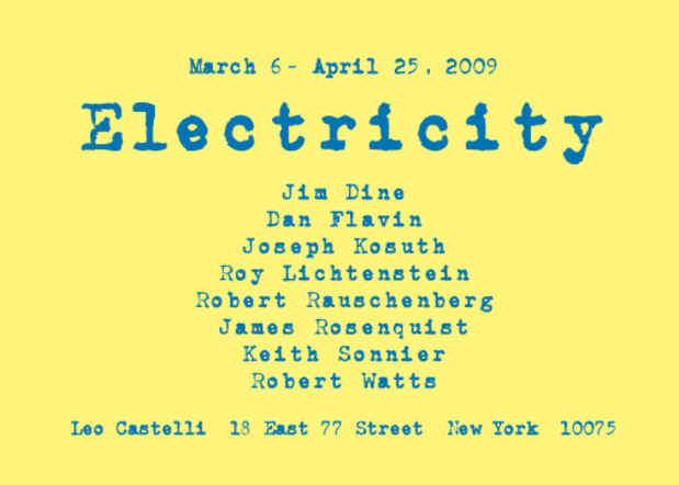 poster for "Electricity" Exhibition