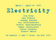 poster for "Electricity" Exhibition