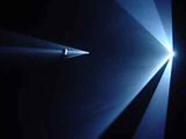 poster for Anthony McCall "Leaving (with Two-Minute Silence)"