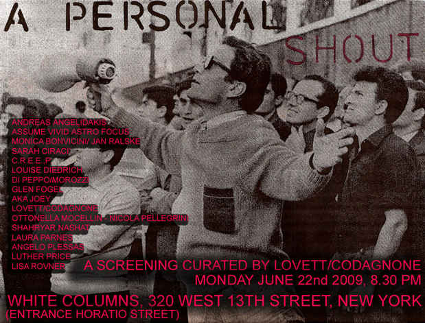 poster for "A Personal Shout" Film Screening