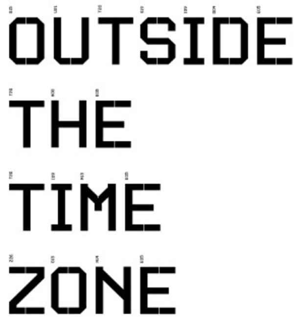 poster for "Outside The Time Zone" Exhibition