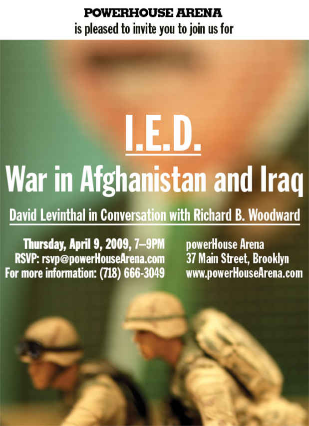 poster for "I.E.D.: War in Afghanistan and Iraq" Conversation