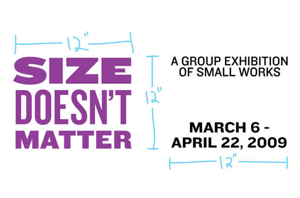 poster for "Size Doesn’t Matter" Exhibition