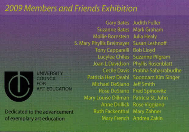 poster for University Council for Art Education 2009 Members and Friends Exhibition