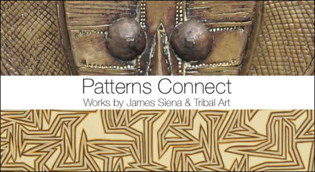 poster for "Patterns Connect: James Siena & Tribal Art" Exhibition