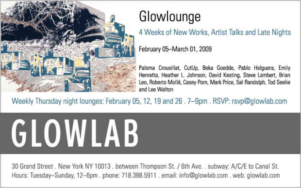 poster for "Glowlounge" Exhibition