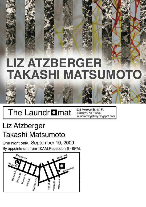 poster for Liz Atzberger and Takashi Matsumoto Exhibition