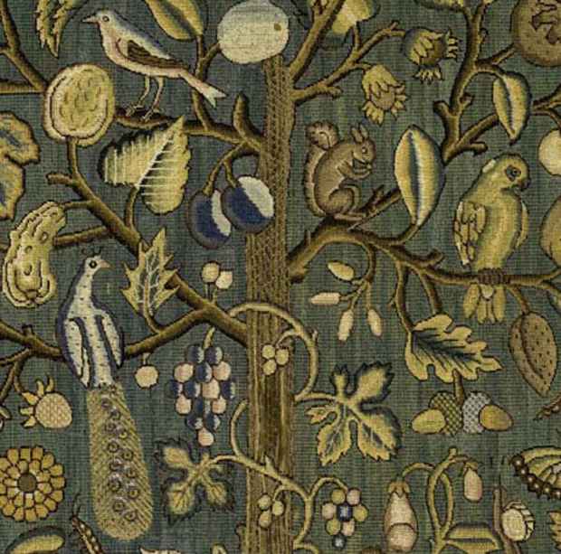 poster for "English Embroidery from the Metropolitan Museum of Art, 1580-1700: 'Twixt Art and Nature" Symposium