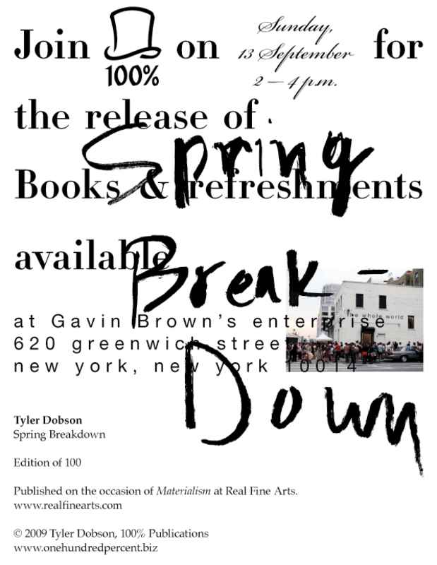poster for "Spring Breakdown" Book Release Party