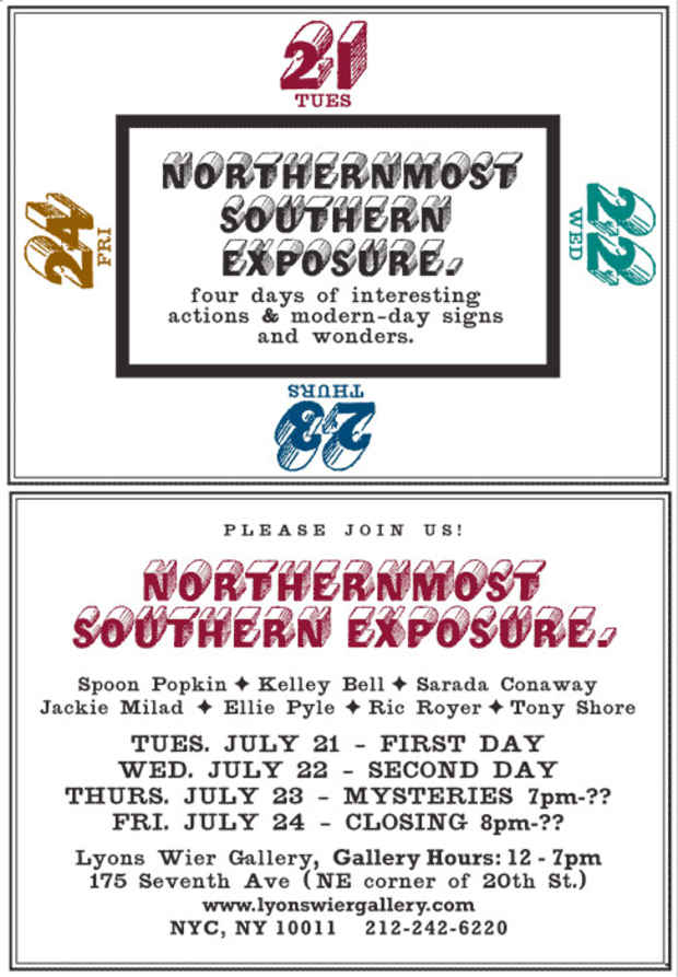 poster for "Northernmost Southern Exposure" Exhibition