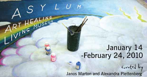 poster for "Asylum: Artists from the Living Museum" Exhibition